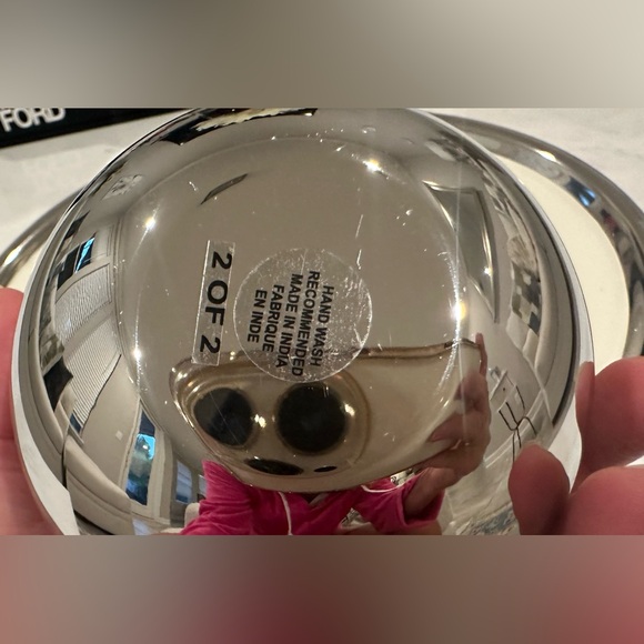 Anthropologie Arlo Chip & Dip Stainless Steel Platter NWT - Picture 7 of 11